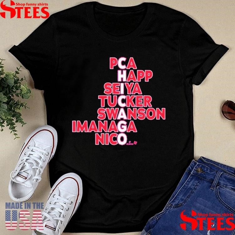 Chicago Cubs Pca Happ Seiya Tucker Swanson Imanaga Nico Names 2025 Shirts