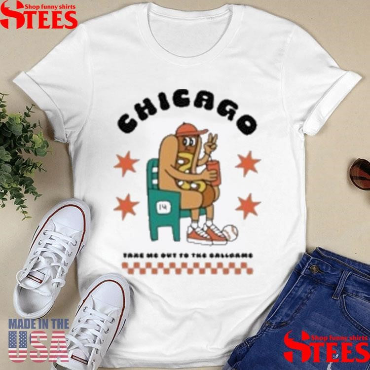 Chicago Hot Dog Mascot Take Me Out To The Ballgame Shirts