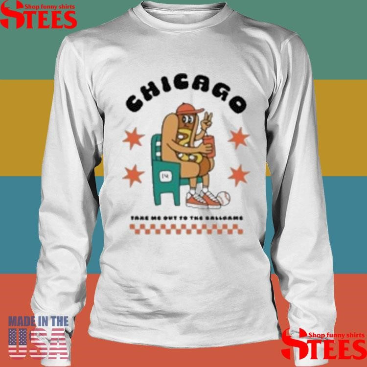 Chicago Hot Dog Mascot Take Me Out To The Ballgame Shirts