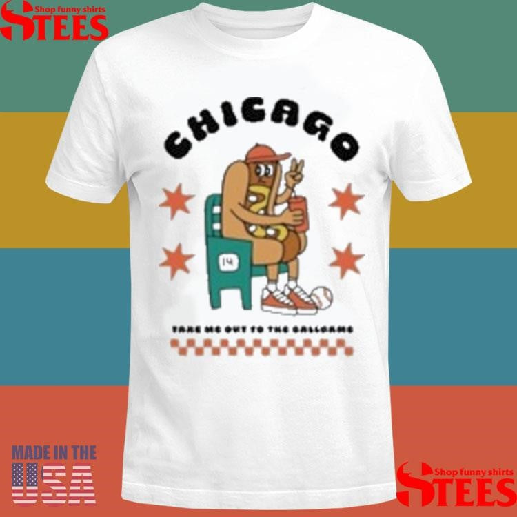 Chicago Hot Dog Mascot Take Me Out To The Ballgame Shirts