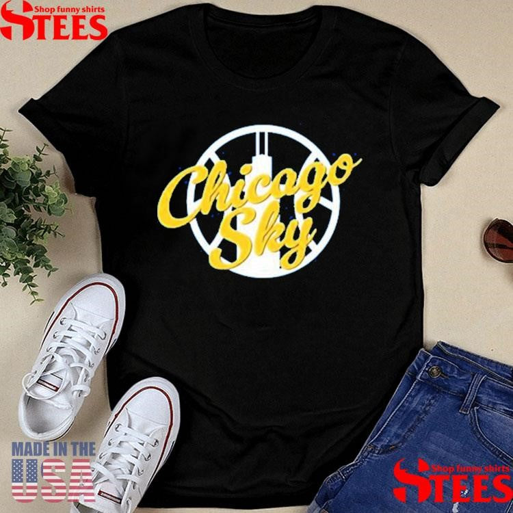 Chicago Sky Team Sky Script Hot T-shirt