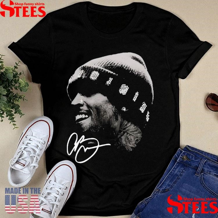 Chris Brown Rhinestone Big Head Ss Shirts