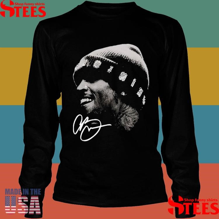 Chris Brown Rhinestone Big Head Ss Shirts