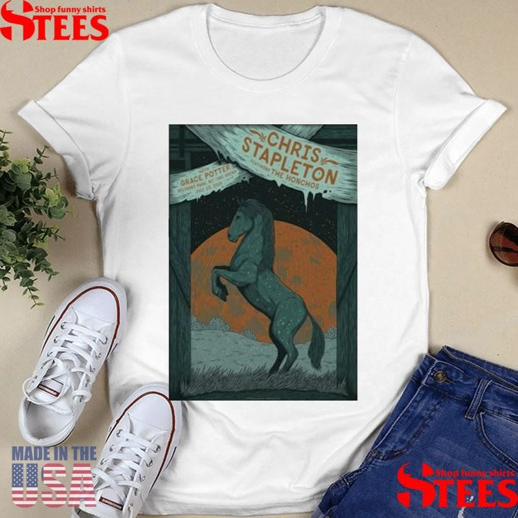 Chris Stapleton Belmont Park New York 2025 Gig Poster For Show At Ubs Arena On July 23 2025 T-shirts