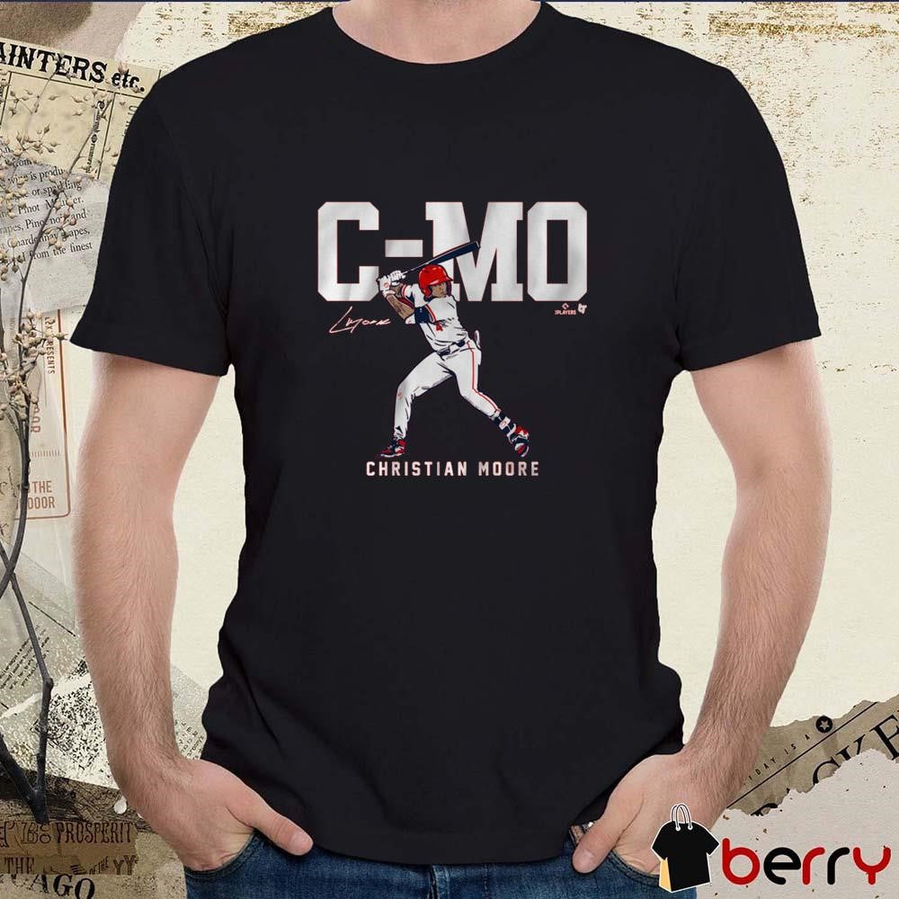 Christian Moore Los Angeles Angels C-Mo MLB Baseball 2025 Signature Painting t-shirt