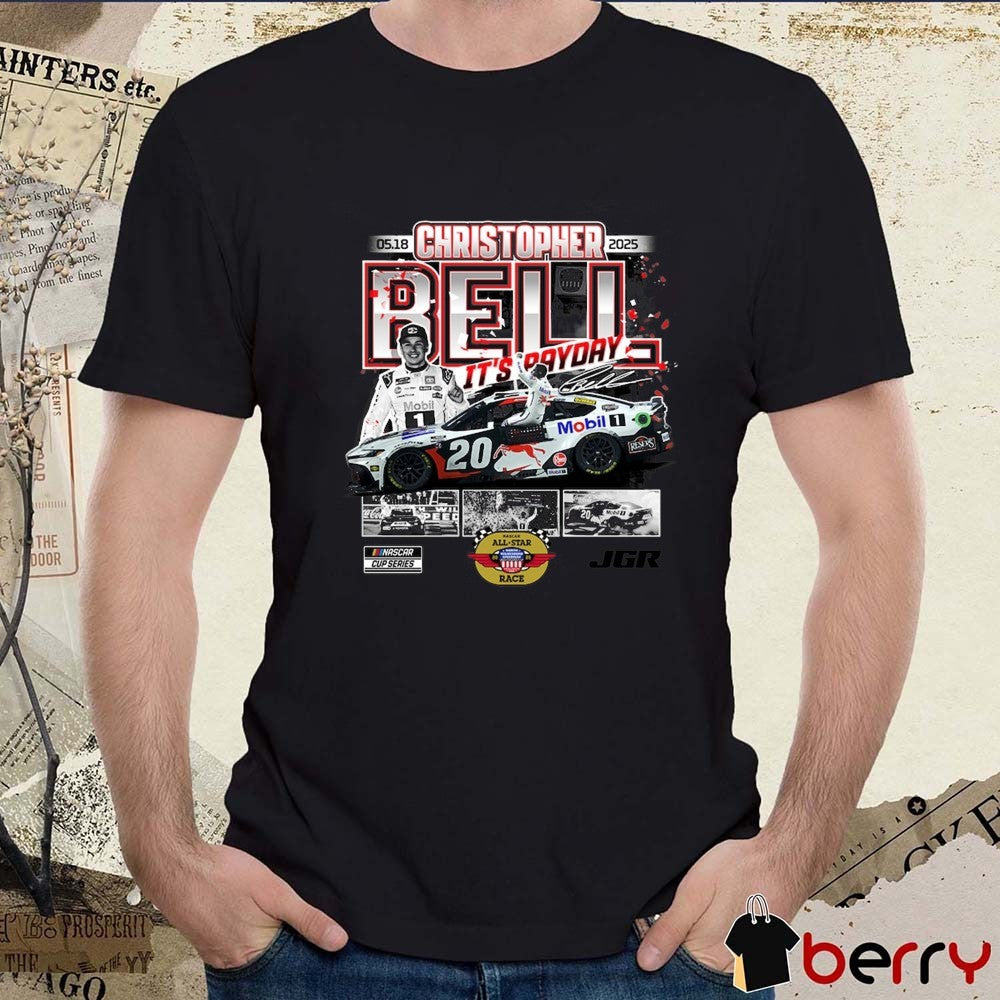 Christopher Bell Checkered Flag Sports 5.18.2025 NASCAR All-Star Race Winner Signature t-shirt