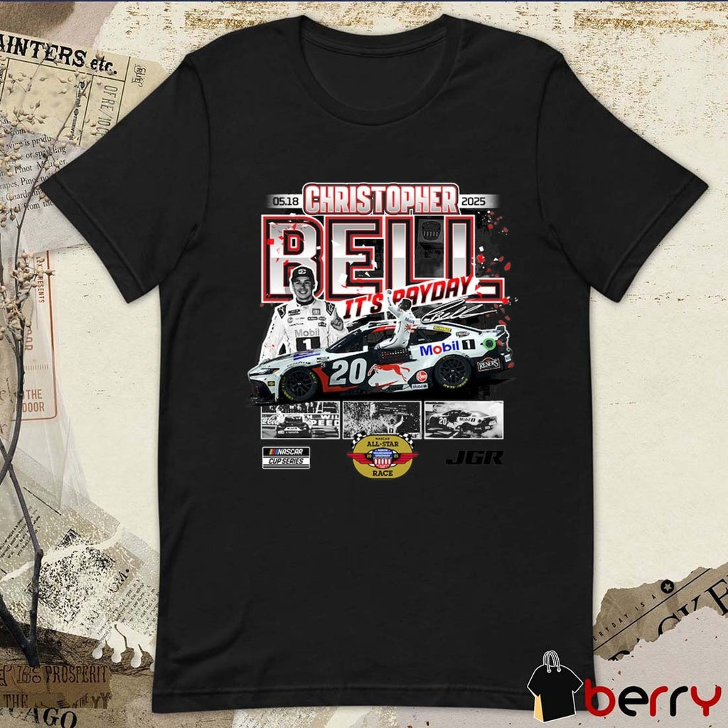 Christopher Bell Checkered Flag Sports 5.18.2025 NASCAR All-Star Race Winner Signature t-shirt