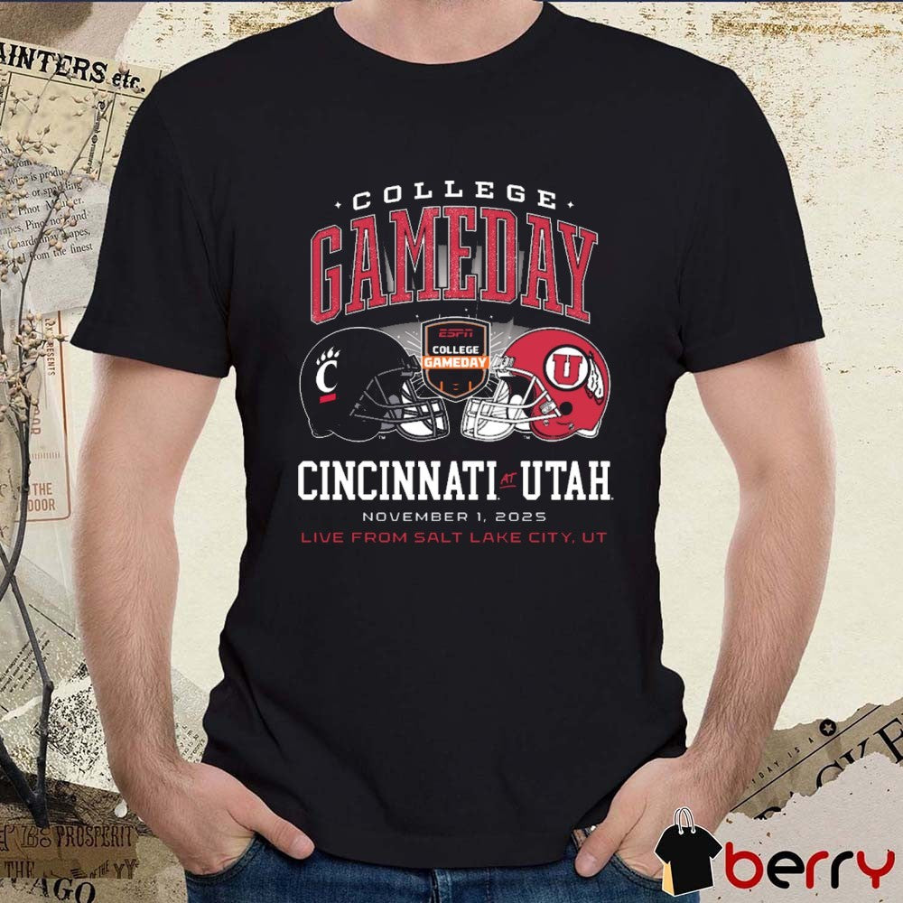 Cincinnati Bearcats At Utah Utes ESPN College GameDay Live From Salt Lake City UT November 1 2025 Helmet t-shirt