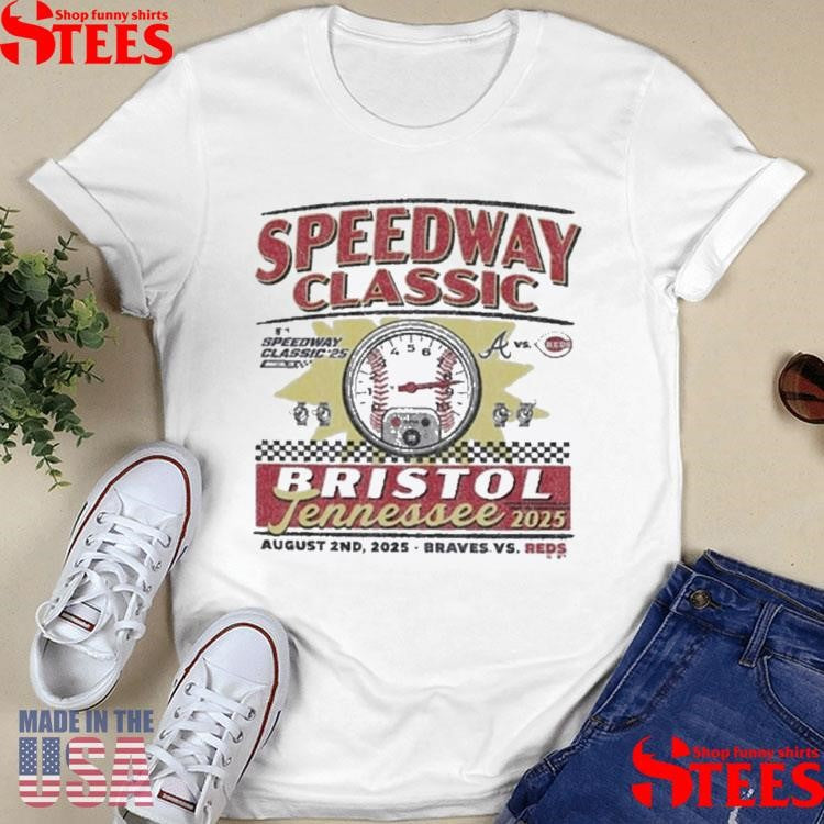 Cincinnati Reds Baseball Event Regional 2025 Mlb Speedway Classic Bristol Tennessee August 2nd Braves Vs Reds Shirts