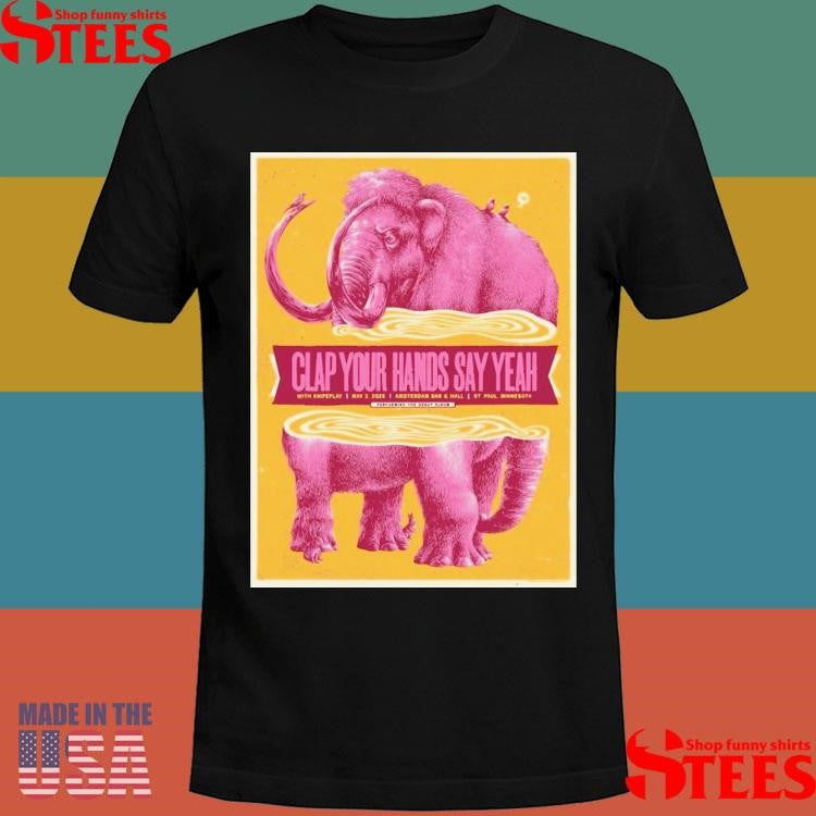 Clap Your Hands Say Yeah May 02 2025 The Amsterdam Bar & Hall In St. Paul Event Poster Shirts