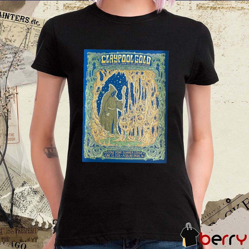 Claypool Gold Stone Pony Summer Stage Asbury Park, NJ June 13, 2026 Poster t-shirt