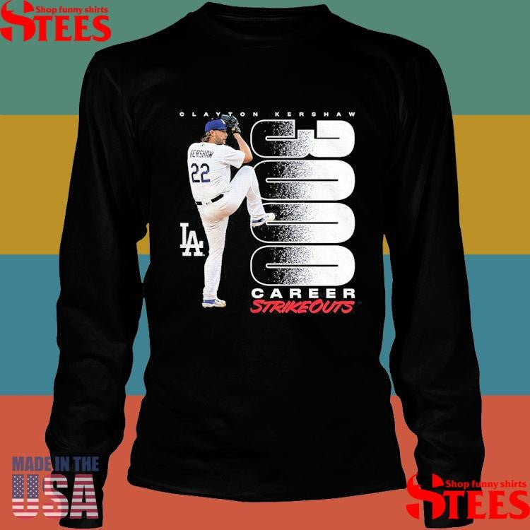 Clayton Kershaw Los Angeles Dodgers 3000 Career T-shirt