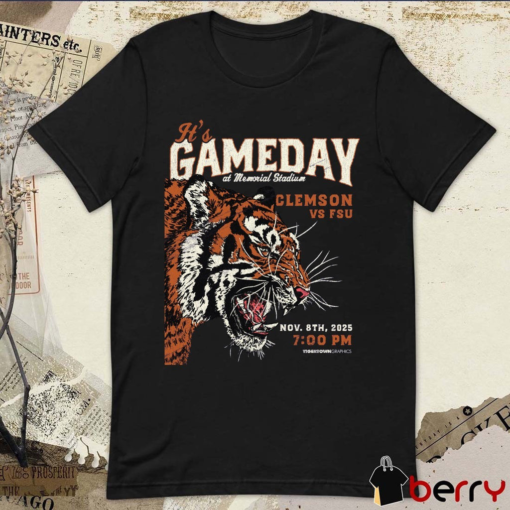 Clemson Tigers Vs Florida State Seminoles It’s Gameday At Memorial Stadium November 8 2025 t-shirt
