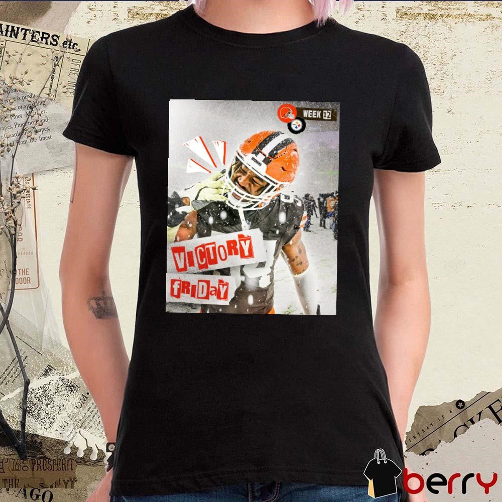 Cleveland Browns Vs Pittsburgh Steelers Week 12 Victory Friday In Snow NFL Poster t-shirt