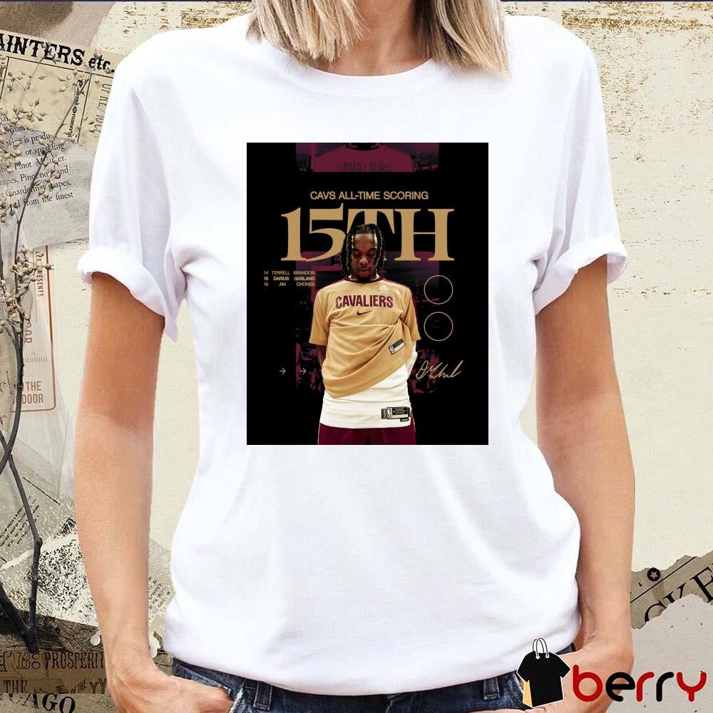 Cleveland Cavaliers Darius Garland Cavs All-Time Scoring 15th Signature Poster t-shirt