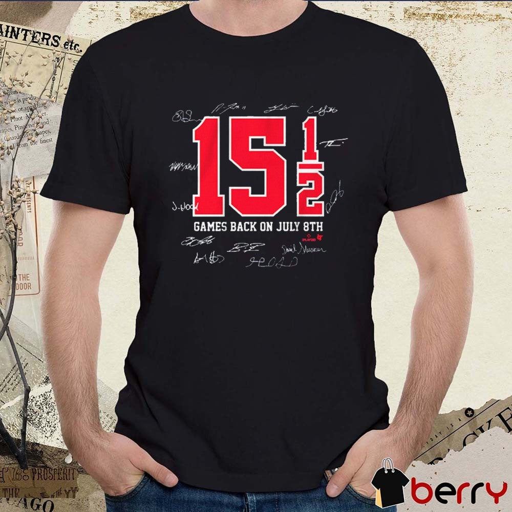 Cleveland Guardians Baseball MLB 15.5 Games Back On July 8th Game Comeback Signatures t-shirt