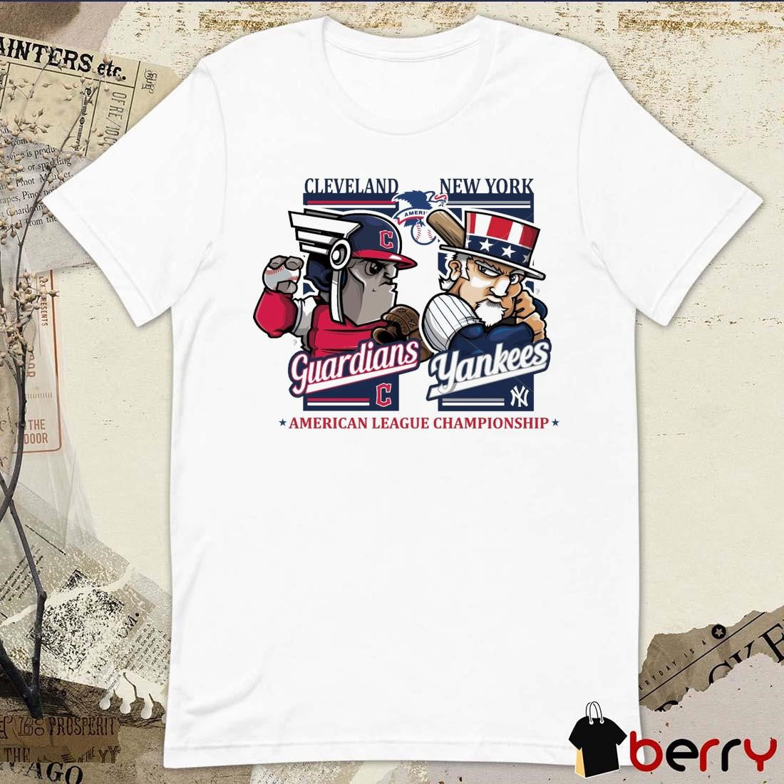 Cleveland Guardians Vs New York Yankees MLB American League Championship 2024 Mascot t-shirt