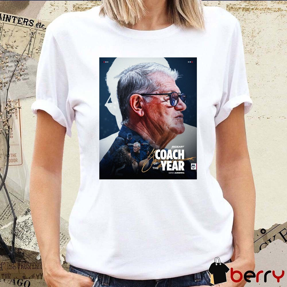 Coach Of The Year Geno Auriemma UConn Women’s Basketball Signature t-shirt