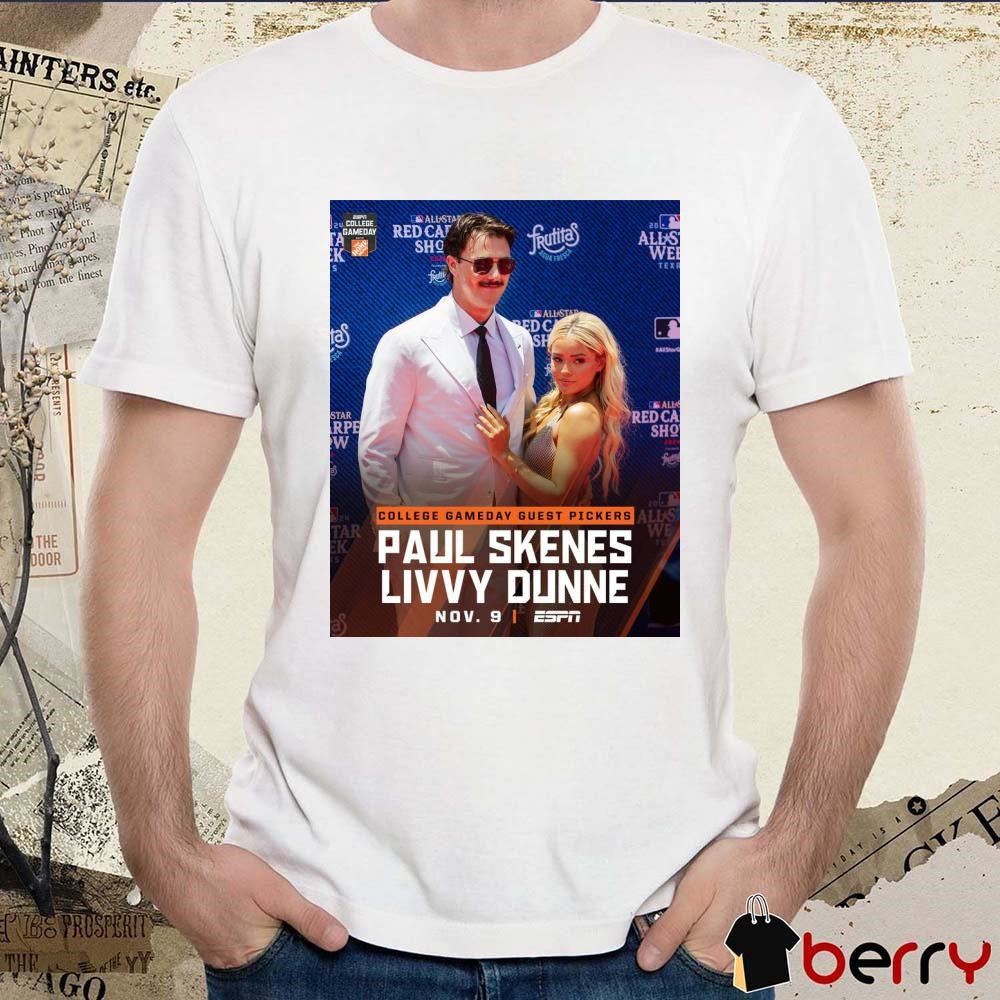 College Gameday Guest Pickers Paul Skenes Livvy Dunne Nov 9 2024 ESPN Poster t-shirt