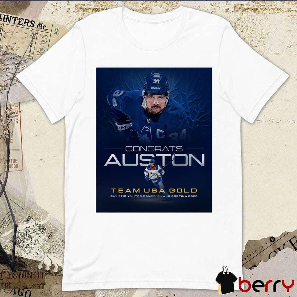Congarts Auston Matthews Team USA Gold Olympic Winter Games Milano Cortina 2026 t-shirt