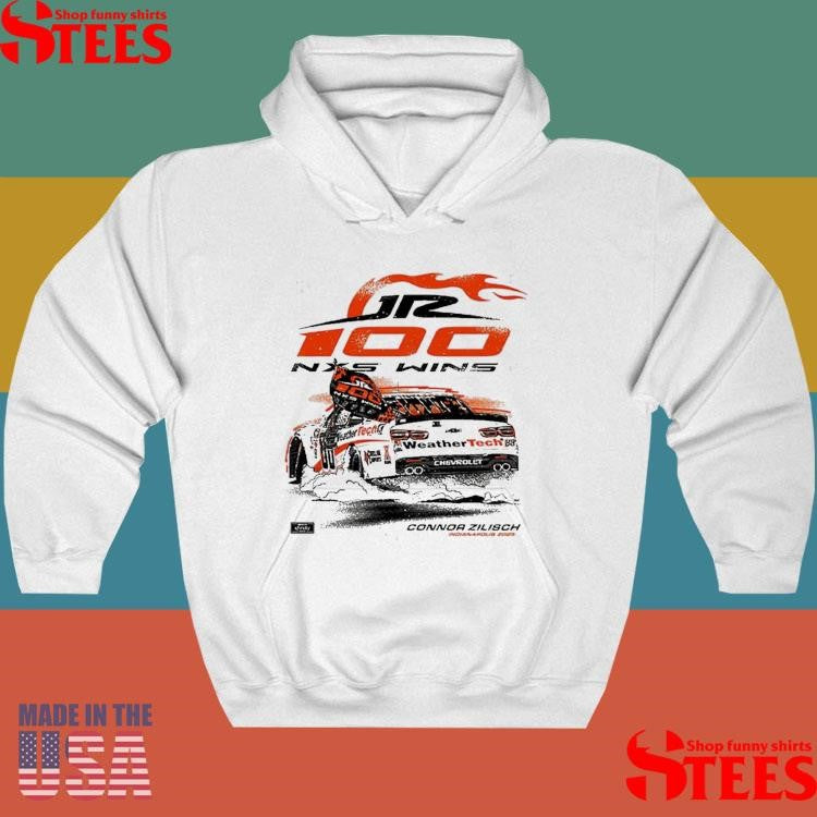 Connor Zilisch Jr Motorsports Team Apparel 2025 Pennzoil 250 100th Xfinity Series Wins Race Win T-shirts