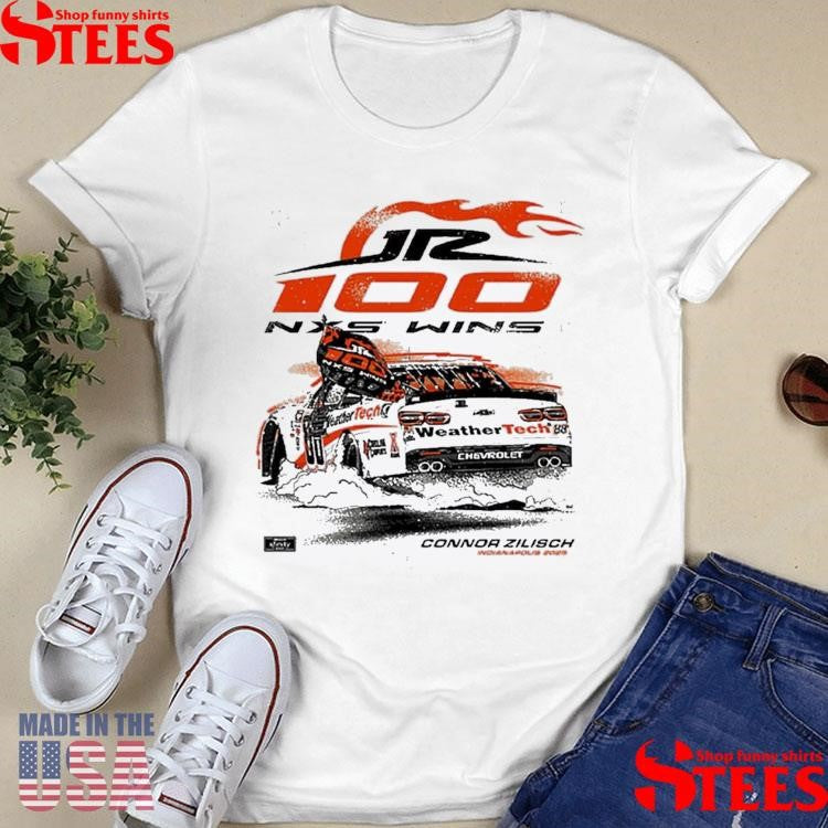 Connor Zilisch Jr Motorsports Team Apparel 2025 Pennzoil 250 100th Xfinity Series Wins Race Win T-shirts
