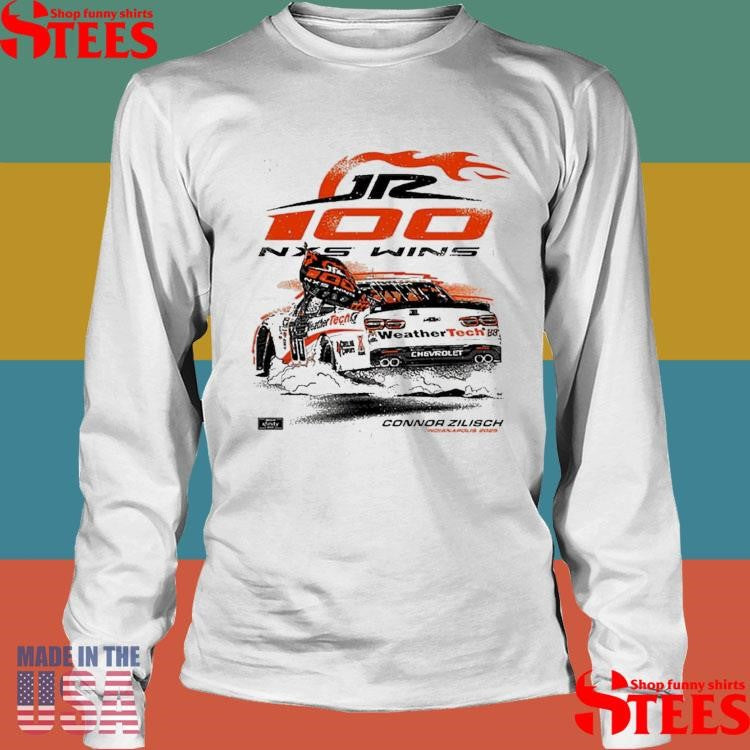 Connor Zilisch Jr Motorsports Team Apparel 2025 Pennzoil 250 100th Xfinity Series Wins Race Win T-shirts