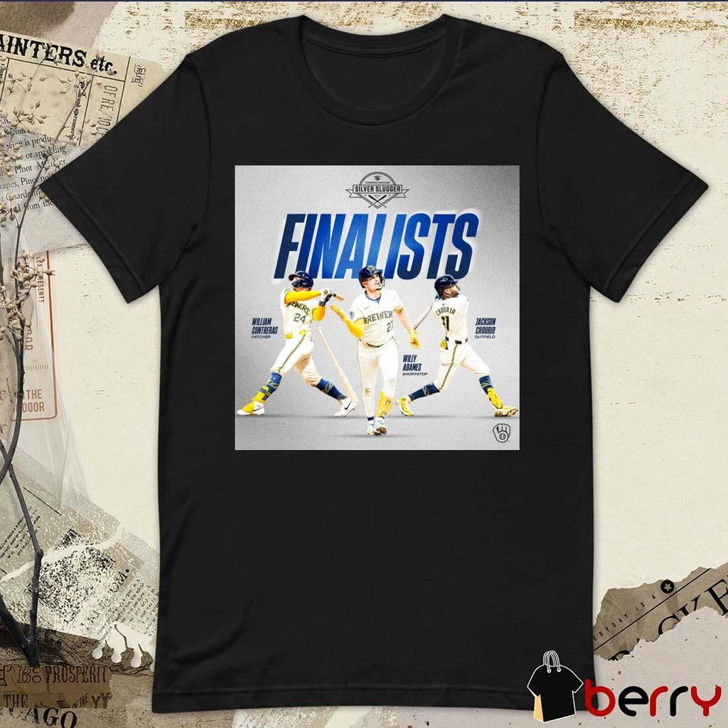 Contreras Adames Chourio Milwaukee Brewers MLB 2024 Silver Slugger finalists Signatures Poster t-shirt