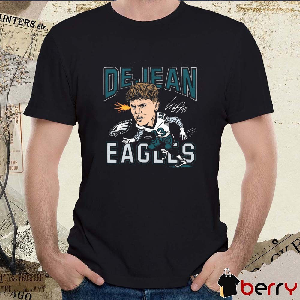 Cooper DeJean Philadelphia Eagles NFL Homage Caricature Player Signature t-shirt