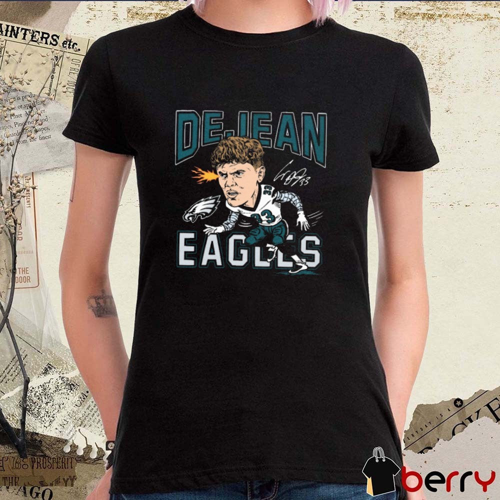 Cooper DeJean Philadelphia Eagles NFL Homage Caricature Player Signature t-shirt