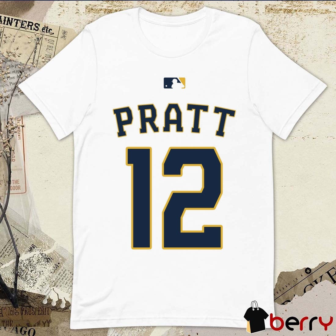 Cooper Pratt Number 12 Milwaukee Brewers MLB 2026 t-shirt