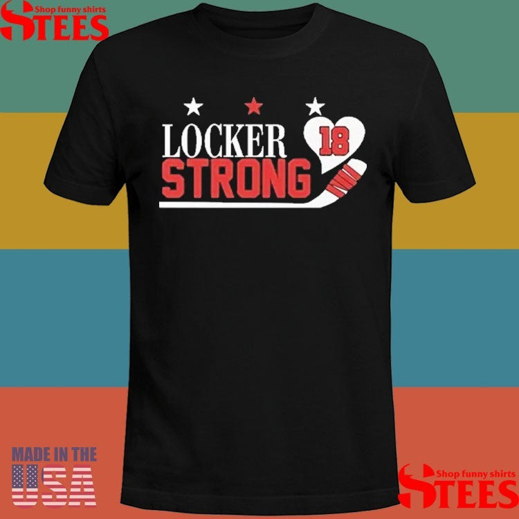 Craig Laughlin Locker Strong 18 Heart Hockey Shirts