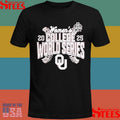 Crimson Oklahoma Sooners 2025 Ncaa Softball Women’s College World Series Shirts