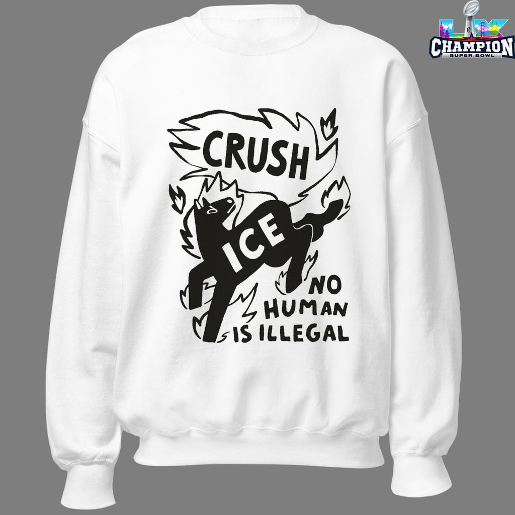 Crush Ice No Human Is Illegal Horse T-Shirts