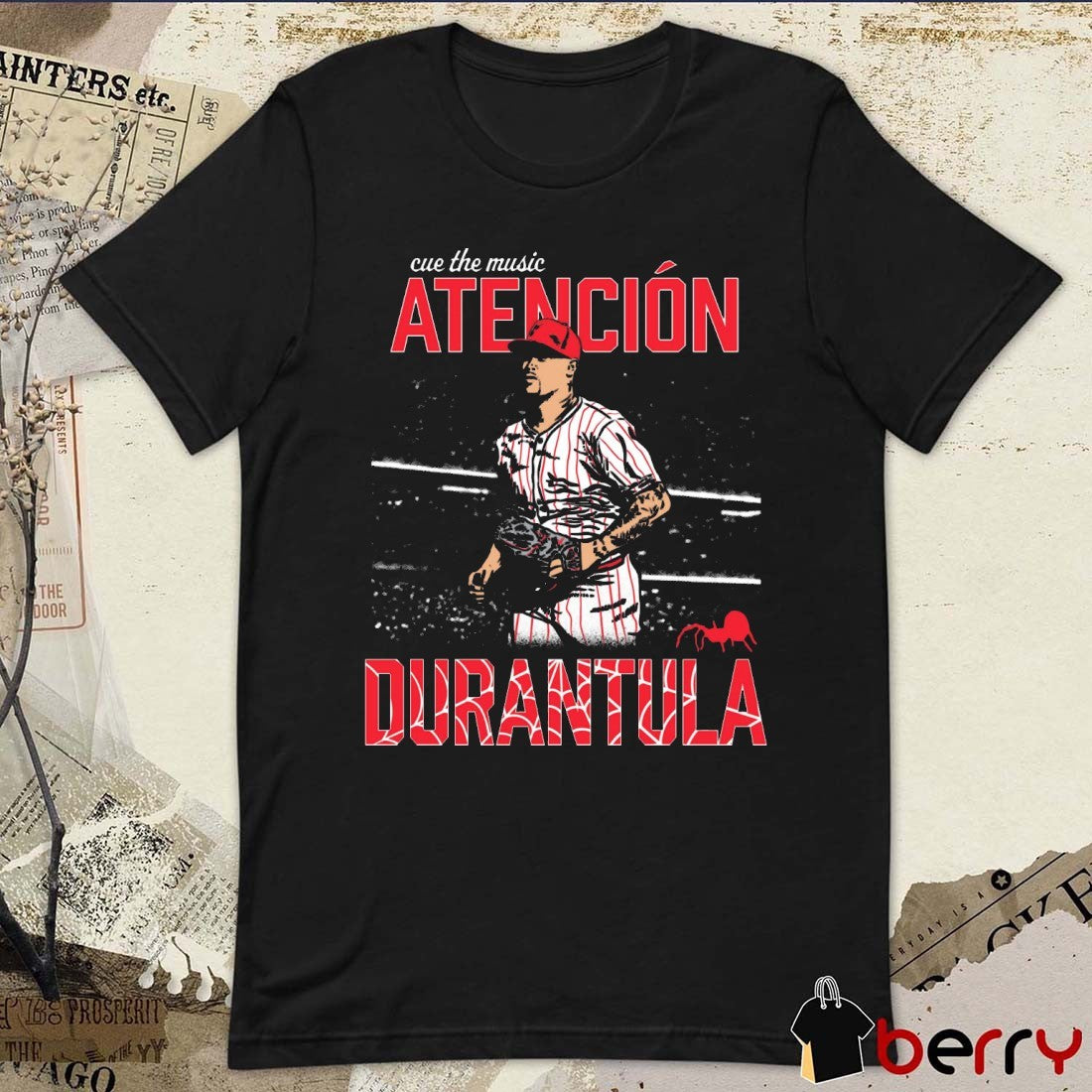 Cue The Music Atencion Durantula Jhoan Duran Philadelphia Phillies MLB Painting t-shirt