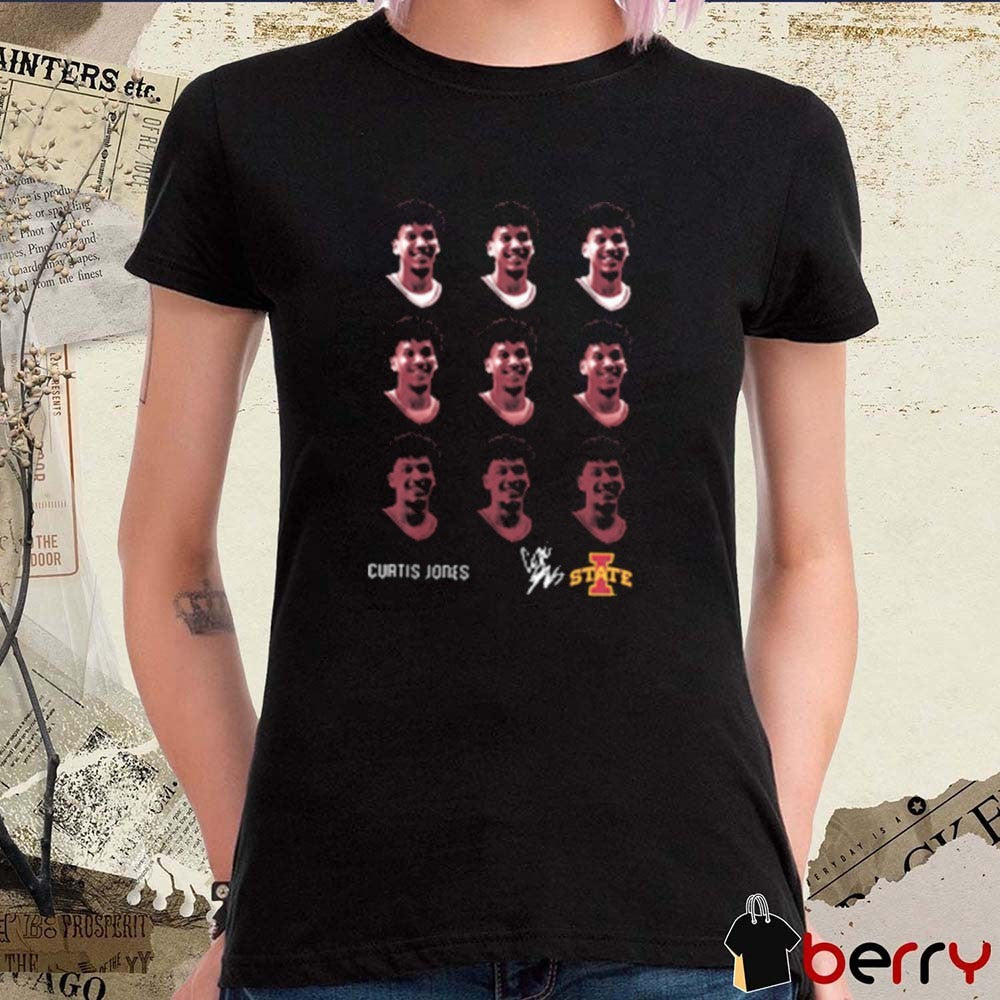 Curtis Jones Patterned Head Iowa State Cyclones Basketball NCAA March Madness 2025 Painting t-shirt