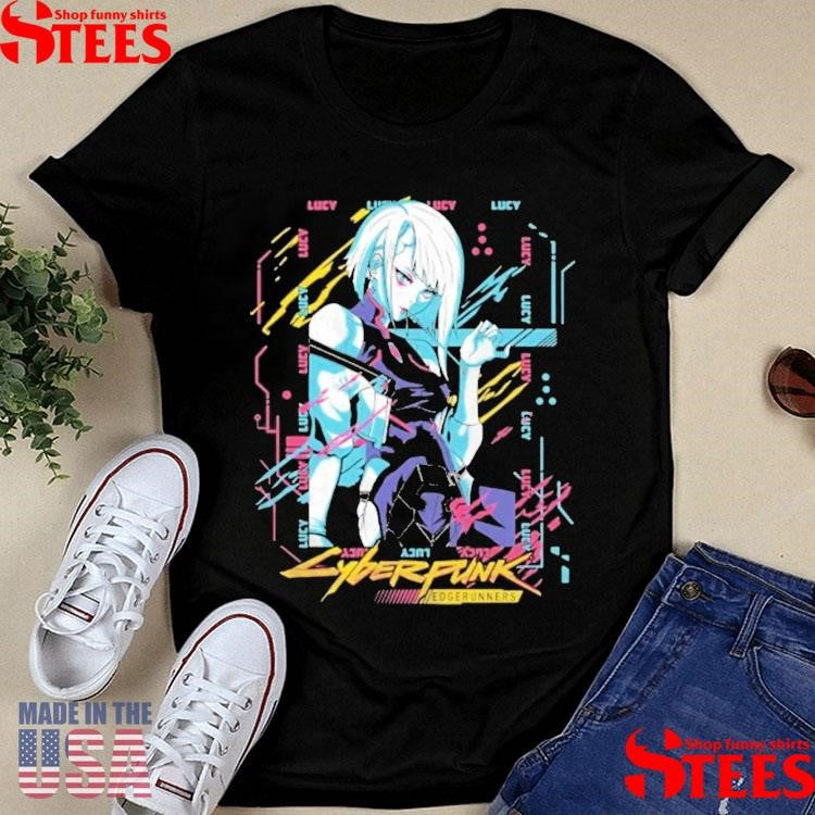 Cyberpunk Edgerunners Anime Lucy Rebecca David T-shirt