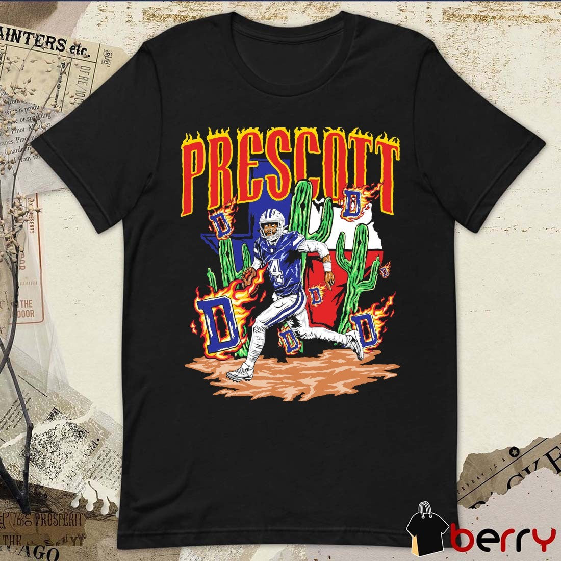 Dallas Cowboys Dak Prescott 500 Lv Planet Euphoria Artwork t-shirt