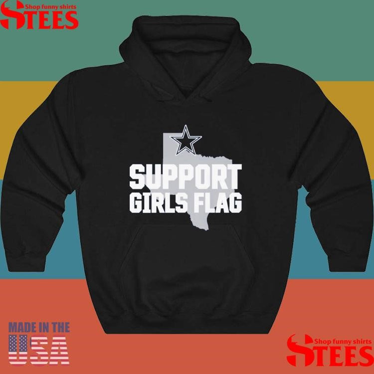 Dallas Cowboys Support Girls Flag T-shirt