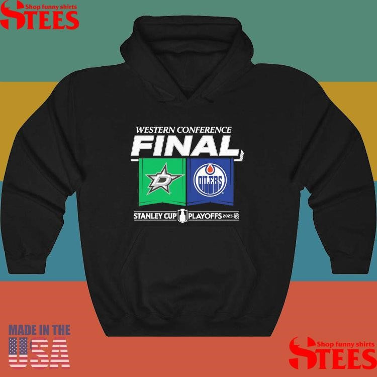 Dallas Stars Vs Edmonton Oilers 2025 Western Conference Finals Matchup Center Ice Shirts