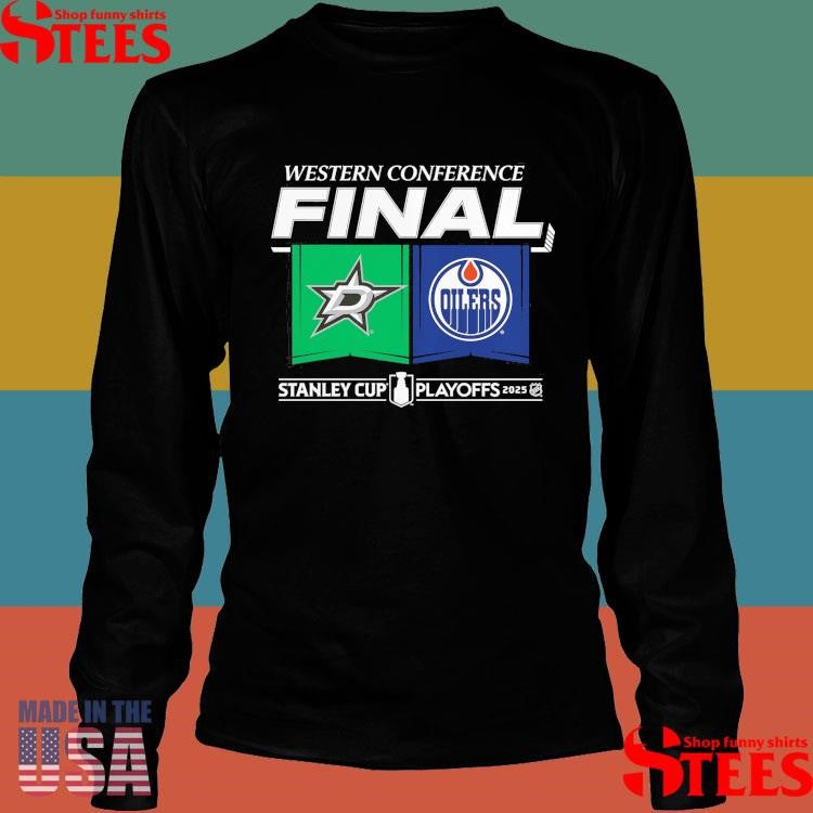 Dallas Stars Vs Edmonton Oilers 2025 Western Conference Finals Matchup Center Ice Shirts