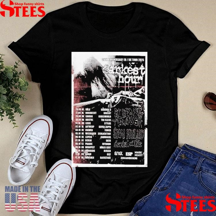 Darkest Hour 30th Anniversary Eu Uk Tour 2025 T-shirt