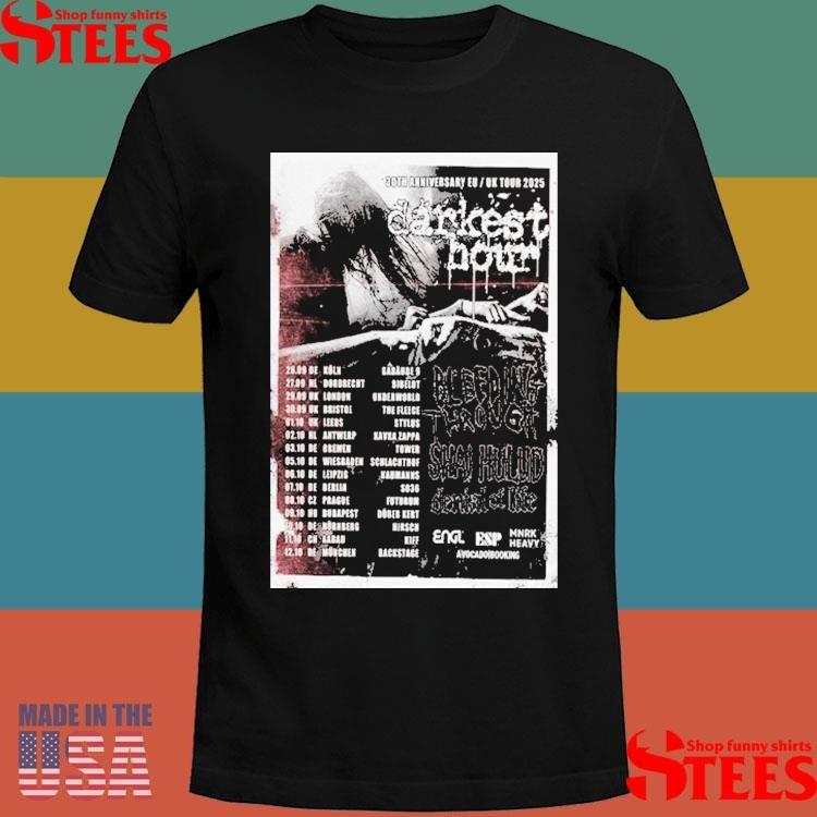Darkest Hour 30th Anniversary Eu Uk Tour 2025 T-shirt