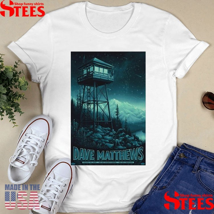 Dave Matthews Band Big Sky Montana 2025 Gig Poster At Big Sky Events Arena On August 1 2025 T-shirts