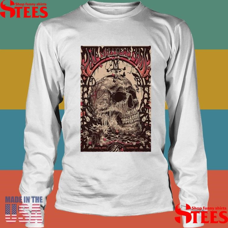 Dave Matthews Band Gilford, Nh Show 7.22.2025 Skull T-Shirts