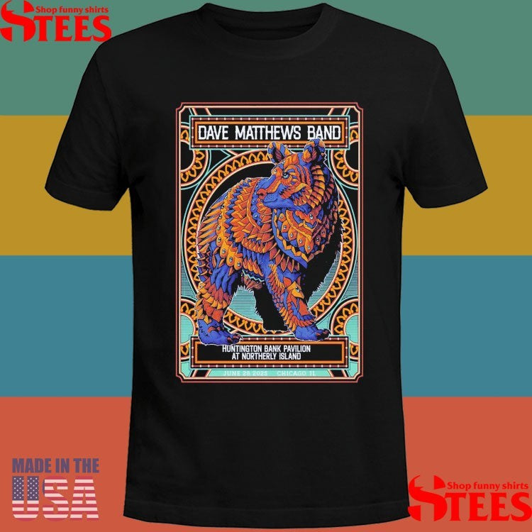 Dave Matthews Band Huntington Bank Pavilion At Northerly Island 6-28-2025 In Chicago Il T-shirt