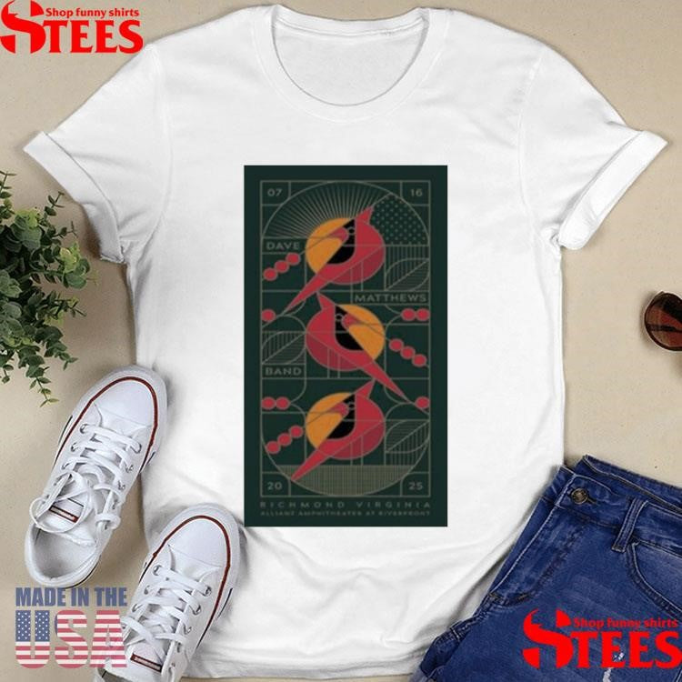 Dave Matthews Band July 16 2025 Allianz Amphitheater Riverfront Richmond, Va T-shirt