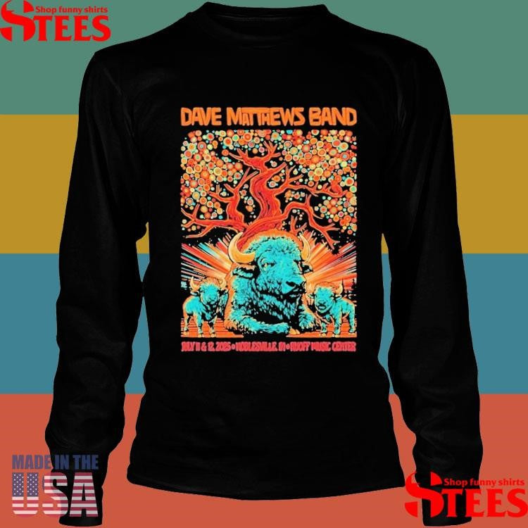 Dave Matthews Band Tour Noblesville, Indiana July 11 & 12 2025 Buffalo T-shirt
