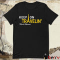 Dave Zbaracki Wearing Keep On Travelin Rick Steves t-shirt