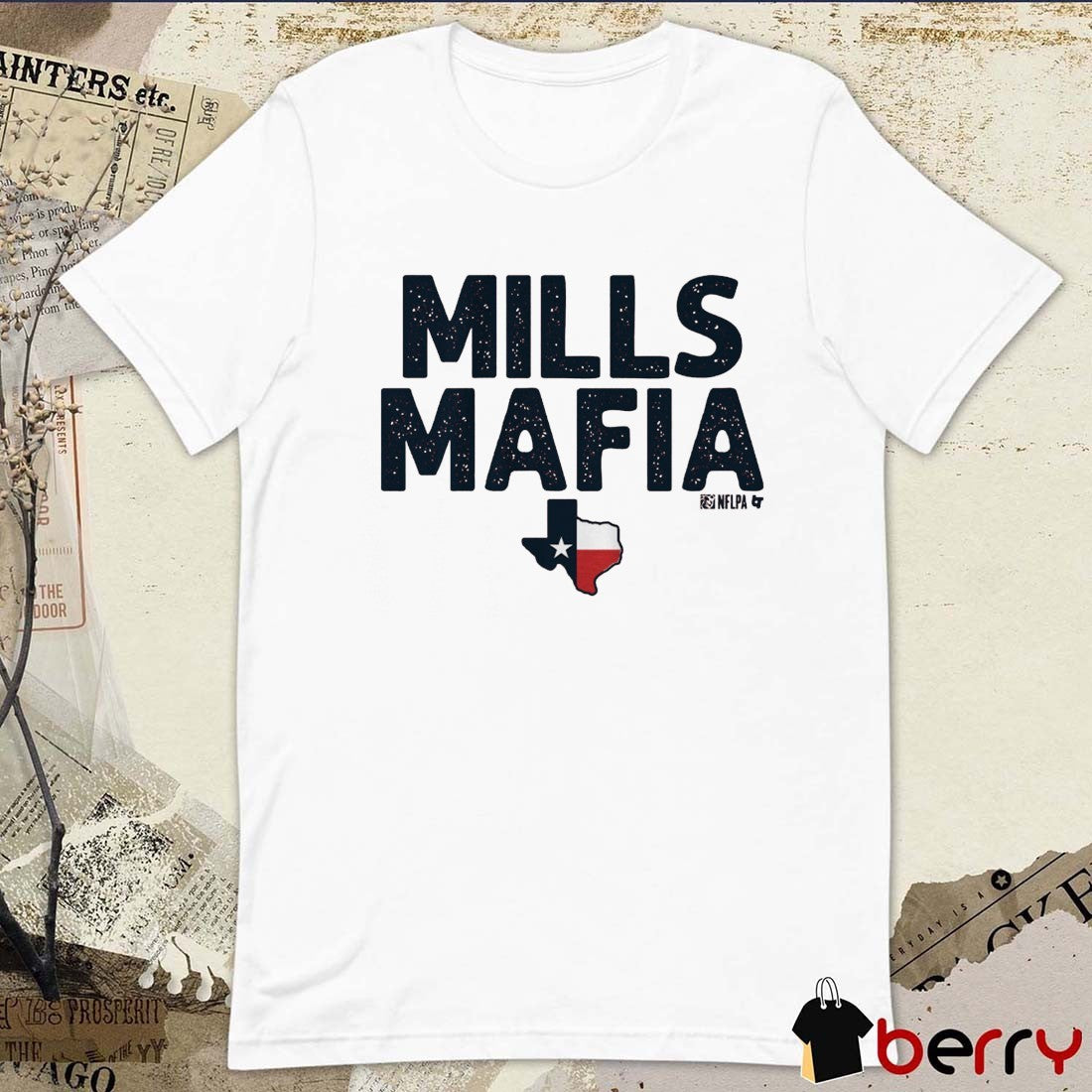 Davis Mills Mafia Houston Texans Texas flag t-shirt